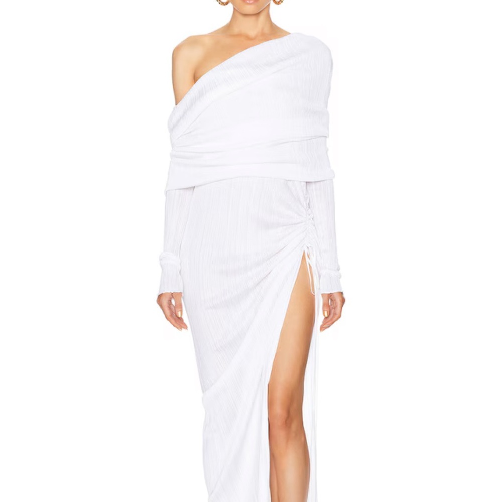 Alaia White off the shoulder dress